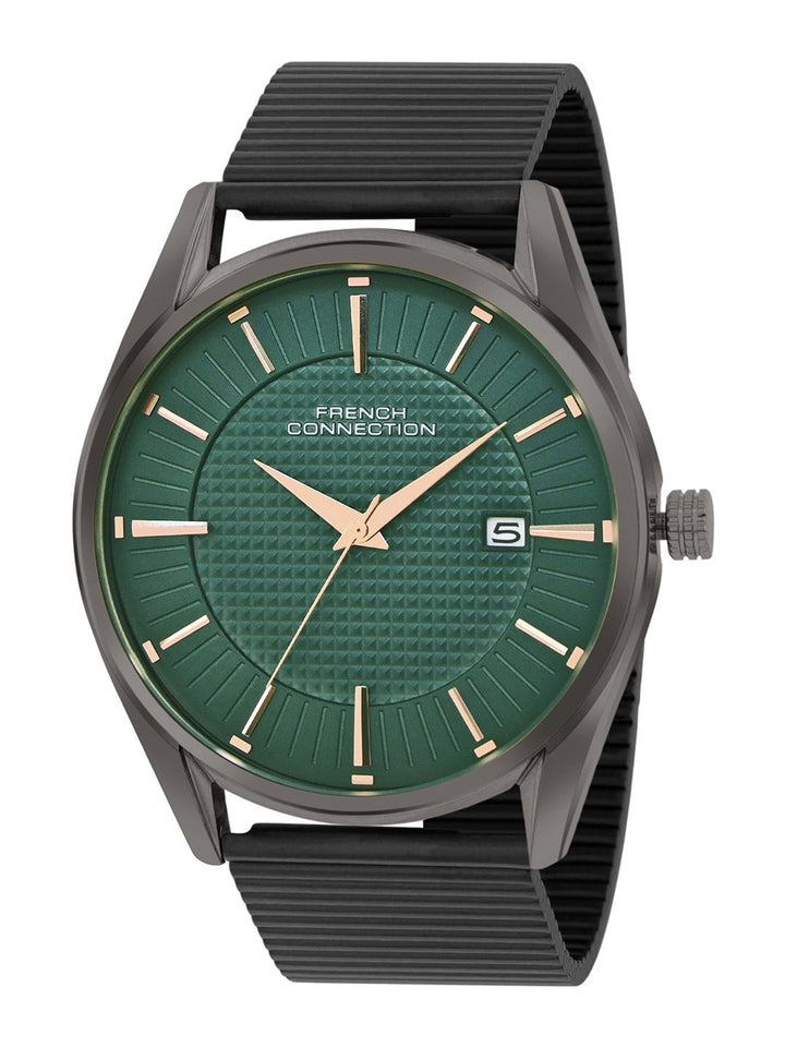 French Connection Men Textured Stainless Steel Analogue Watch FCN056E