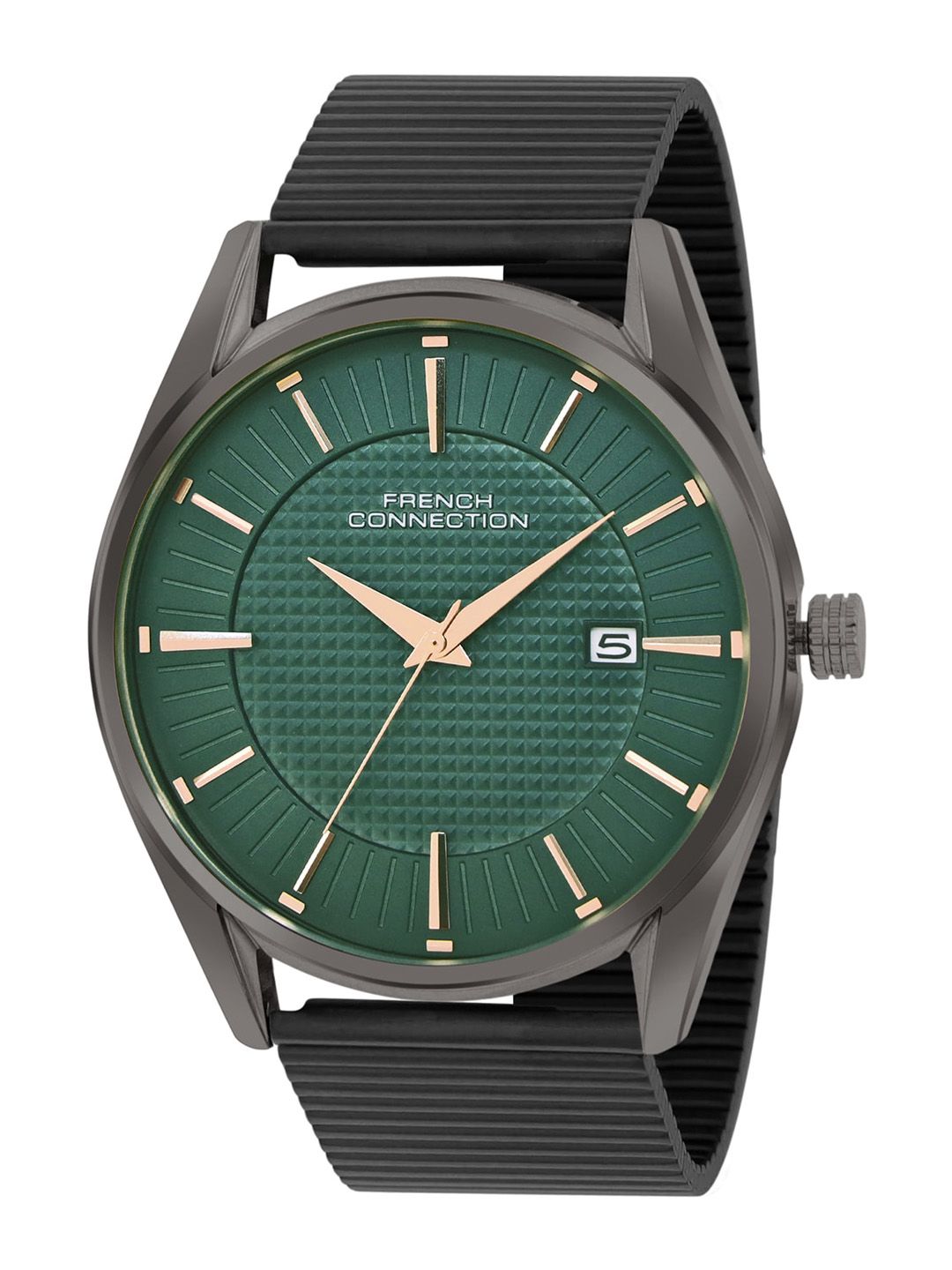 French Connection Men Textured Stainless Steel Analogue Watch FCN056E