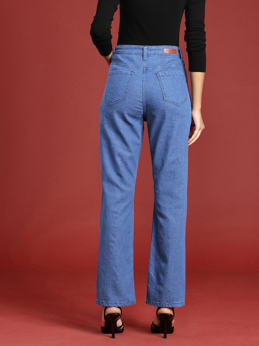 all about you Women Straight Fit High-Rise Light Fade Stretchable Jeans