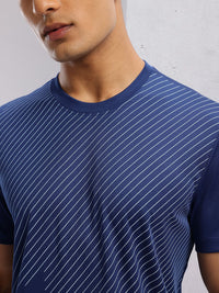 HRX by Hrithik Roshan Striped Rapid-Dry Training T-shirt