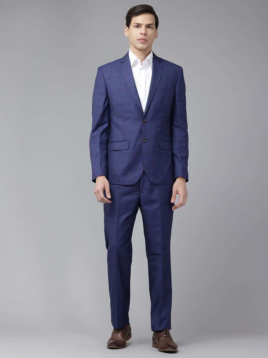 Park Avenue 2-Piece Checked Formal Suit