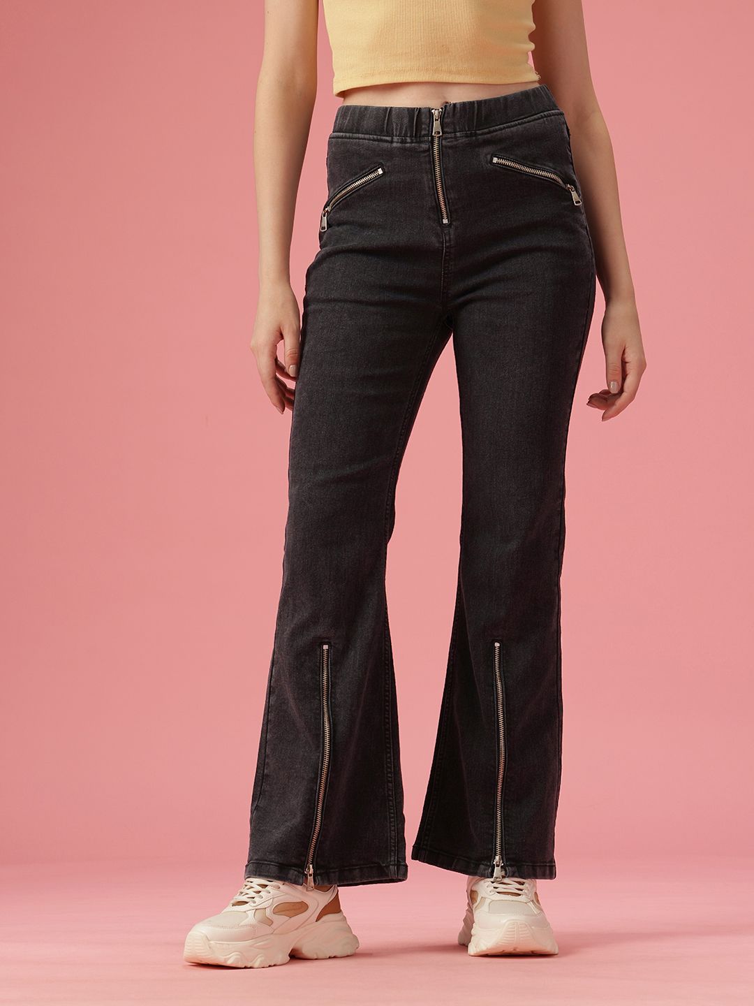 DressBerry Women Bootcut High-Rise Stretchable Jeans