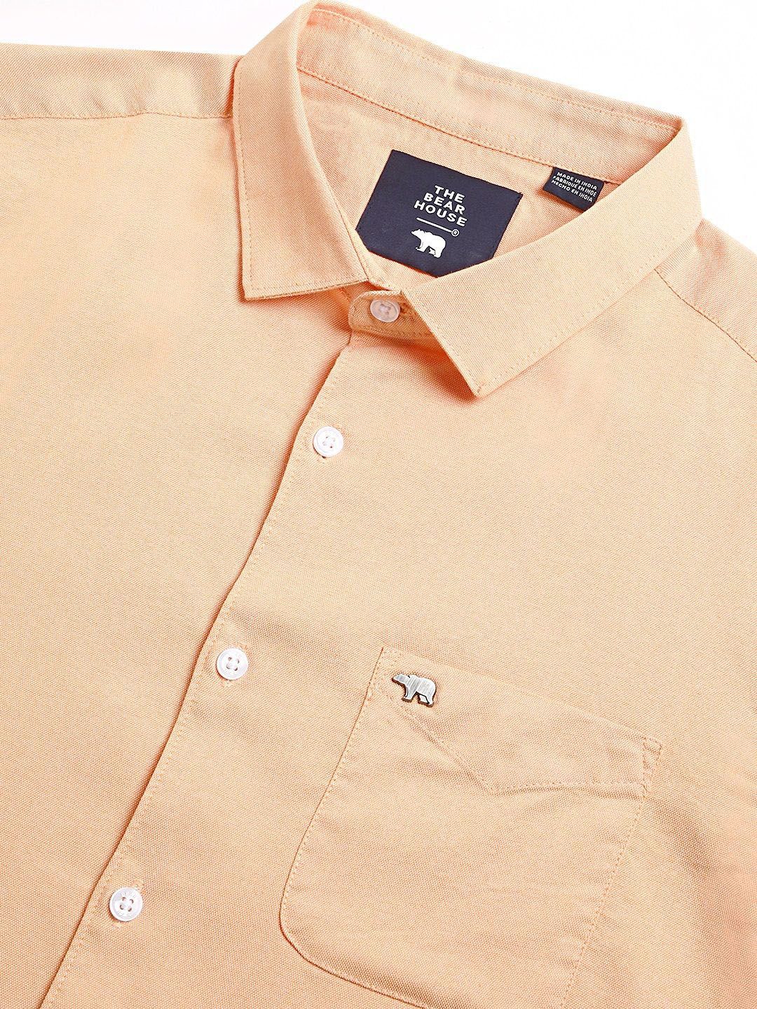 THE BEAR HOUSE Men Solid Slim Fit Casual Shirt