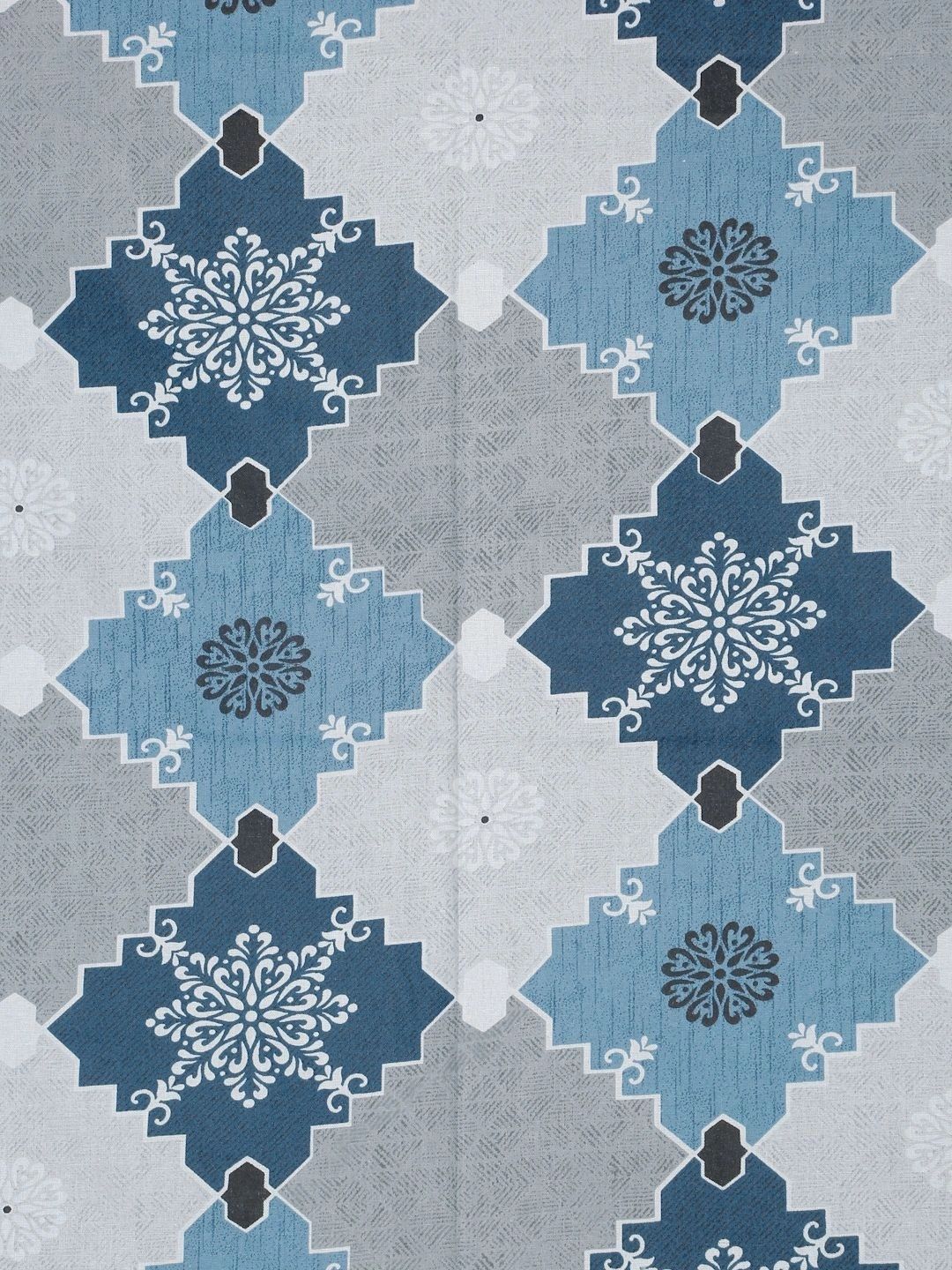 Moda Rapido X KLOTTHE Blue & Grey Geometric 400 TC Single Bedsheet with 1 Pillow Covers
