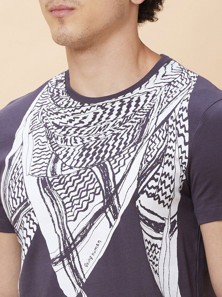 Being Human Graphic Printed Round Neck Pure Cotton T-shirt