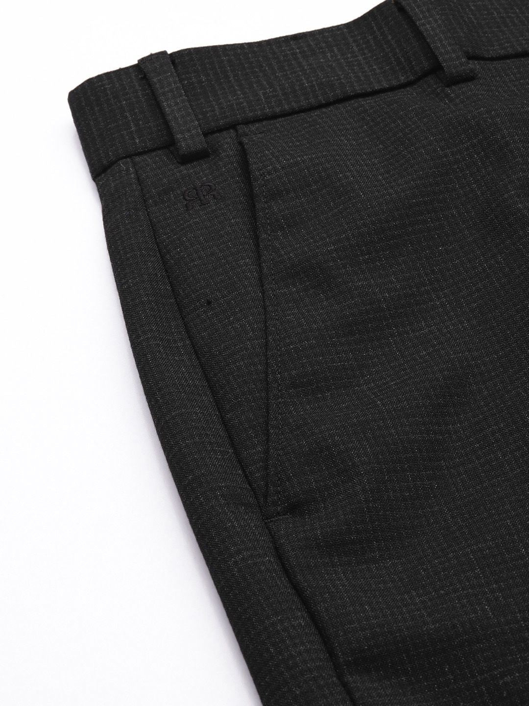 Raymond Men Checked Slim Fit Formal Trousers