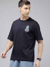 SPYKAR Oversized Fit Typography Printed T-shirt
