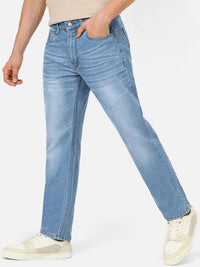 Urbano Fashion Men Heavy Fade Clean Look Washed Stretchable Whiskers Jeans