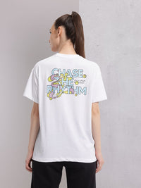 HRX by Hrithik Roshan Printed Drop-Shoulder Sleeves Relaxed Lifestyle T-shirt