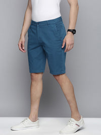 The Indian Garage Co Men Blue Slim Fit Regular Shorts