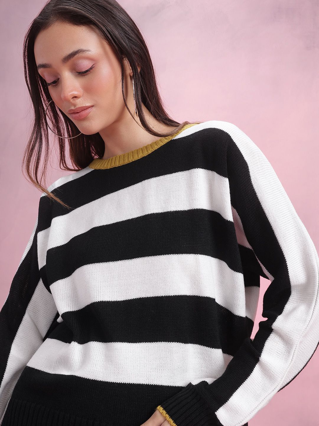 DressBerry Self Striped Pullover