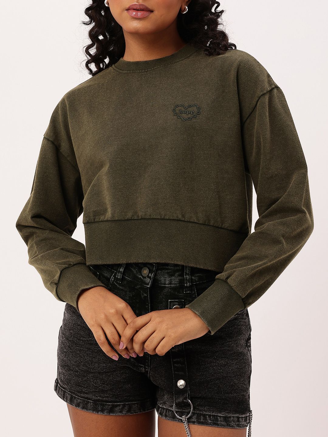 DressBerry Boxy Fit Cotton Terry Sweatshirts