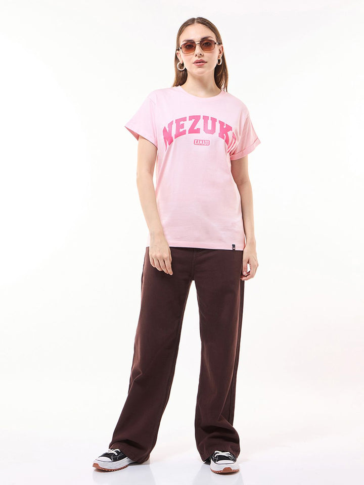 Bewakoof Women Typography Printed Round Neck Pure Cotton Relaxed Fit T-shirt