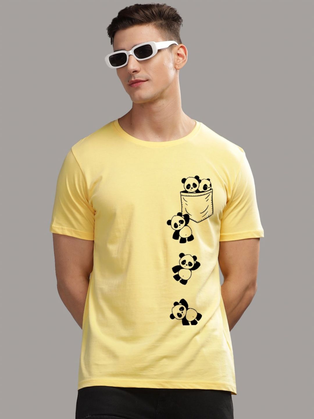 ADRO Men Printed Pockets T-shirt