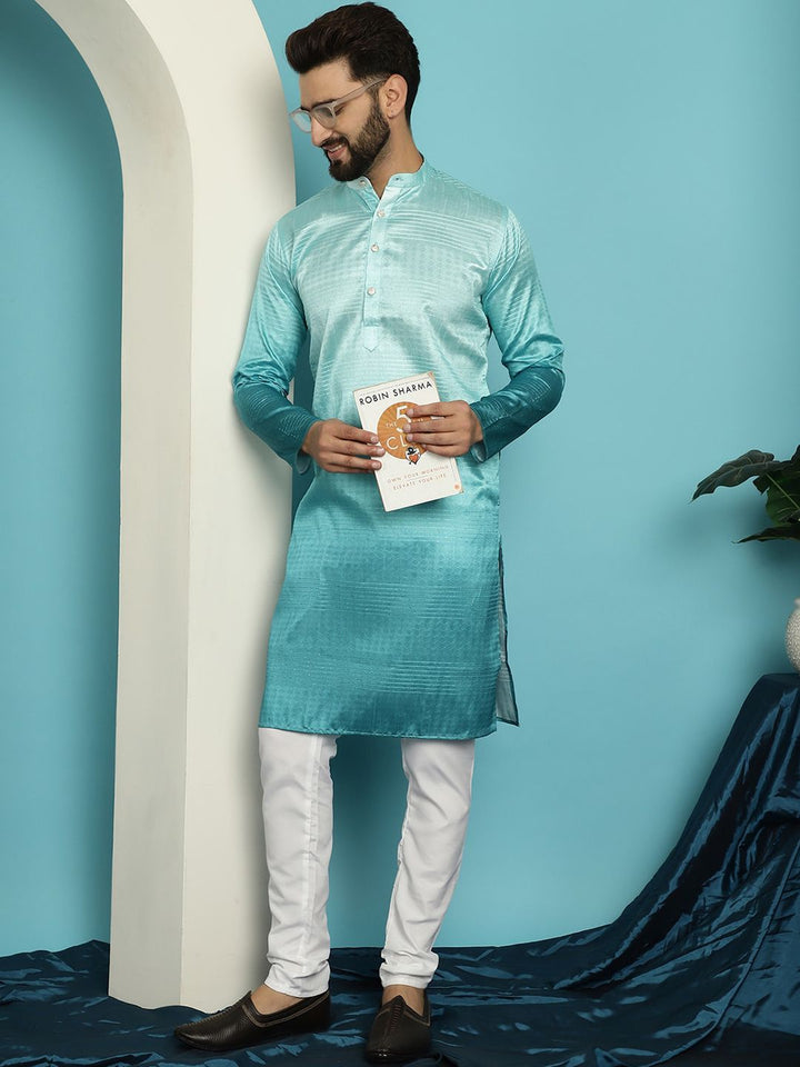 SOJANYA Kurta Berlabuci Biasa Berjalur Dengan Piyama
