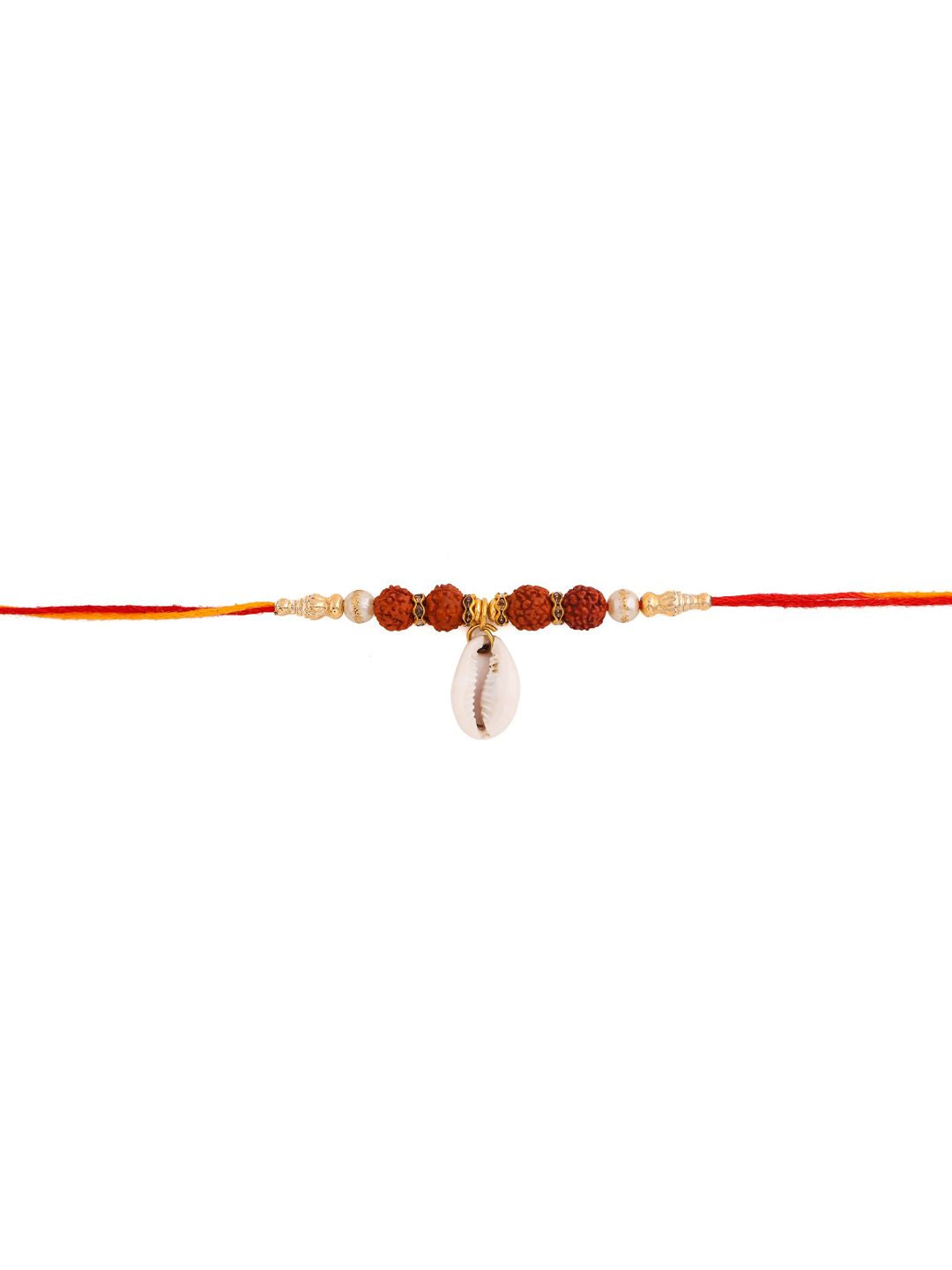 Voylla Divine Rudraksha Rakhi With Cowrie Shell