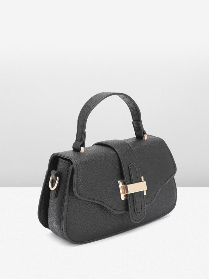 DressBerry Textured Structured Satchel Bag