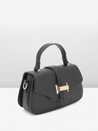 DressBerry Textured Structured Satchel Bag