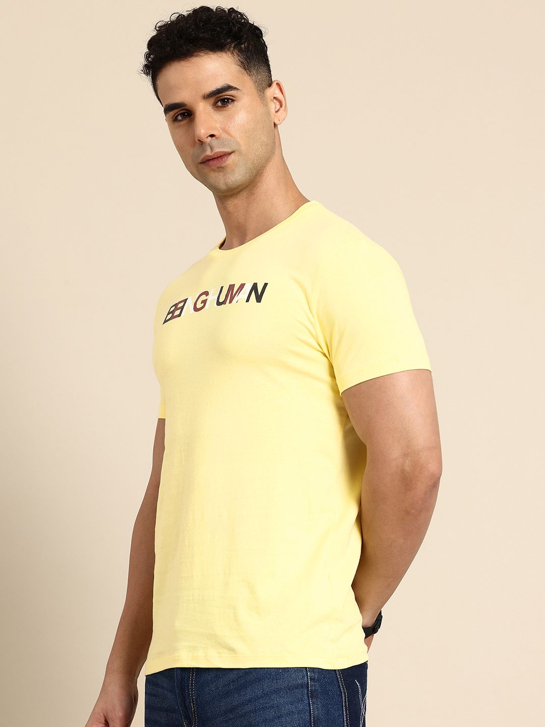 Being Human Brand Logo Printed Pure Cotton T-shirt