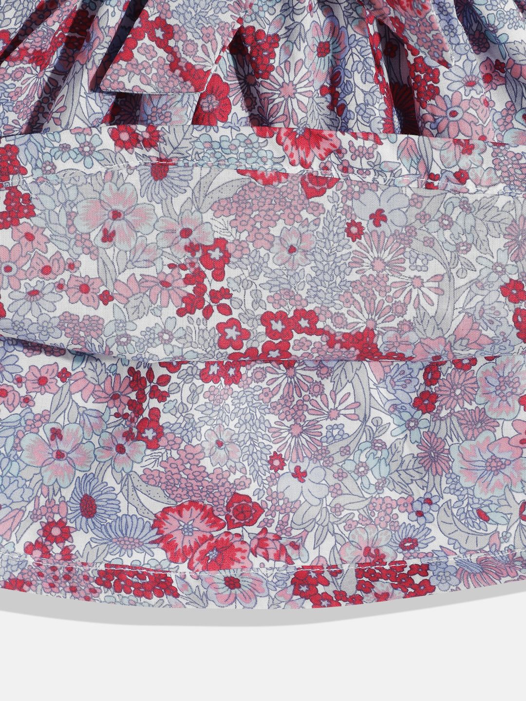 Moms Love Infant Girls Floral Pure Cotton Dress with Bow Detail