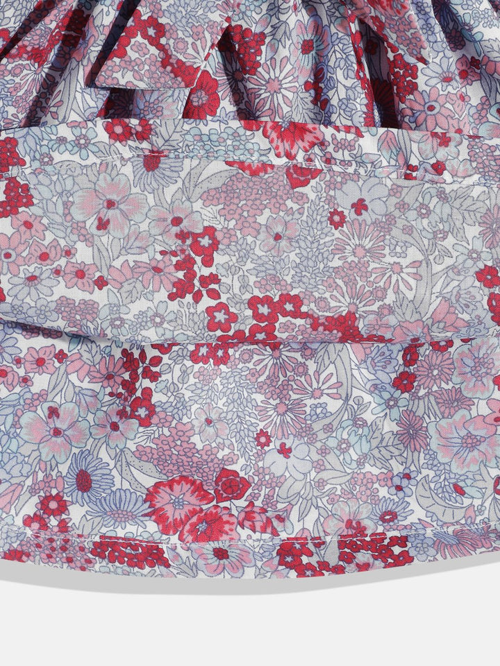 Moms Love Infant Girls Floral Pure Cotton Dress with Bow Detail