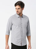 Thomas Scott Micro Checks Pure Cotton Slim Fit Casual Shirt