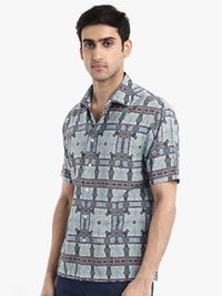 RARE RABBIT Men Comfort Boxy Opaque Printed Casual Shirt