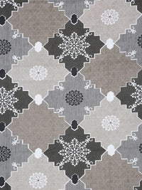 Moda Rapido X KLOTTHE Grey & White Geometric 400 TC Single Bedsheet with 1 Pillow Covers