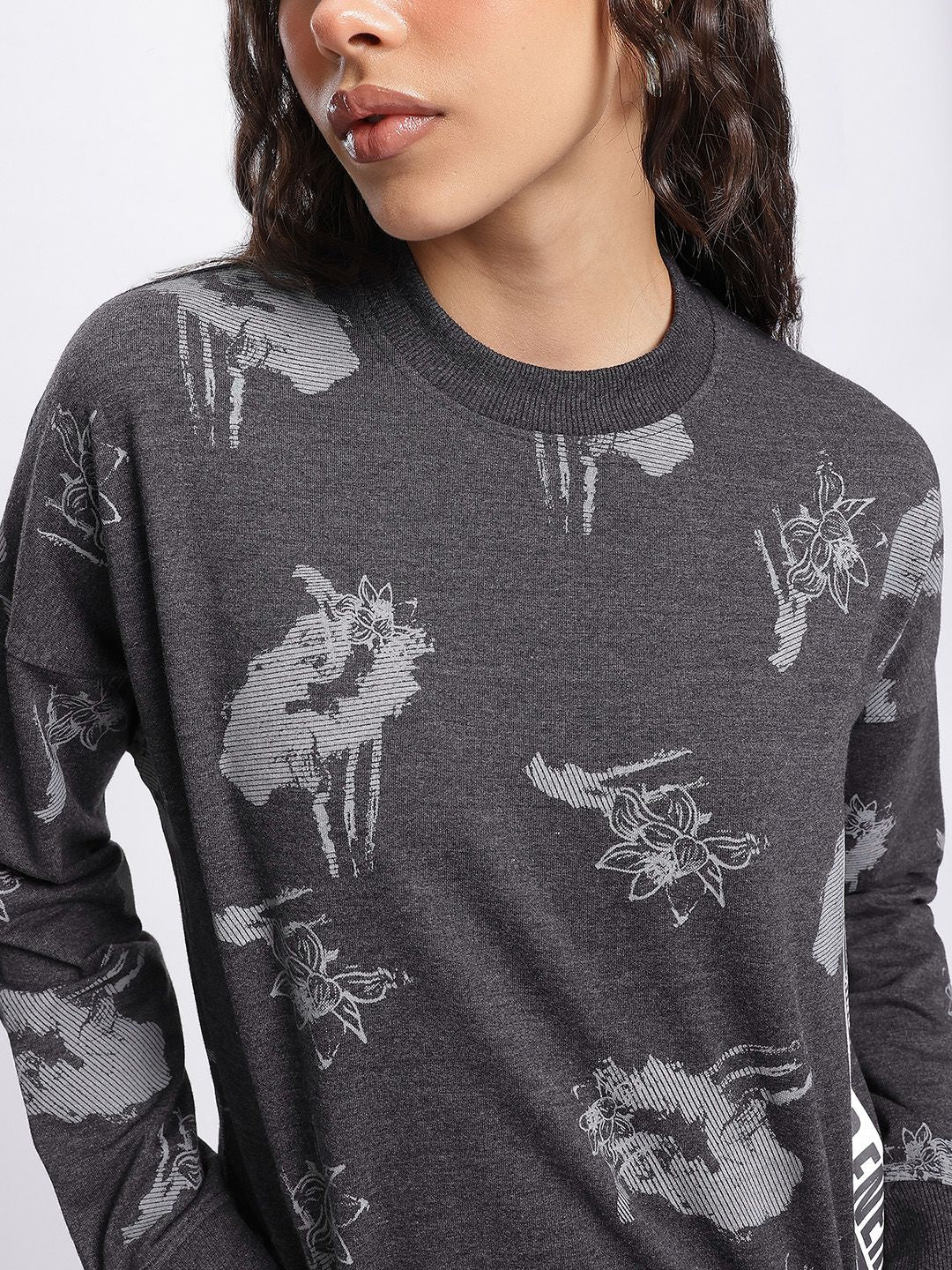 DressBerry Urban Knitwear Printed Sweatshirt