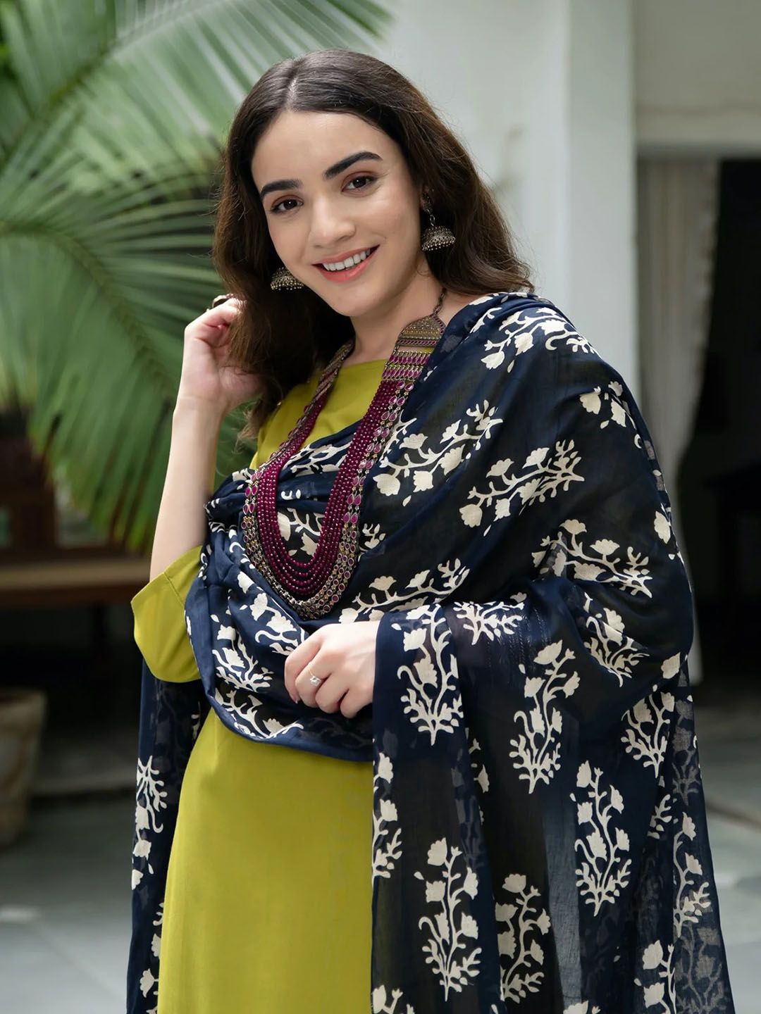 Rustorange Women Round Neck Kurta with Salwar & With Dupatta