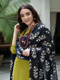 Rustorange Women Round Neck Kurta with Salwar & With Dupatta
