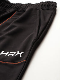 HRX by Hrithik Roshan Men Brand Logo Printed Detail Mid-Rise Rapid-Dry Training Joggers