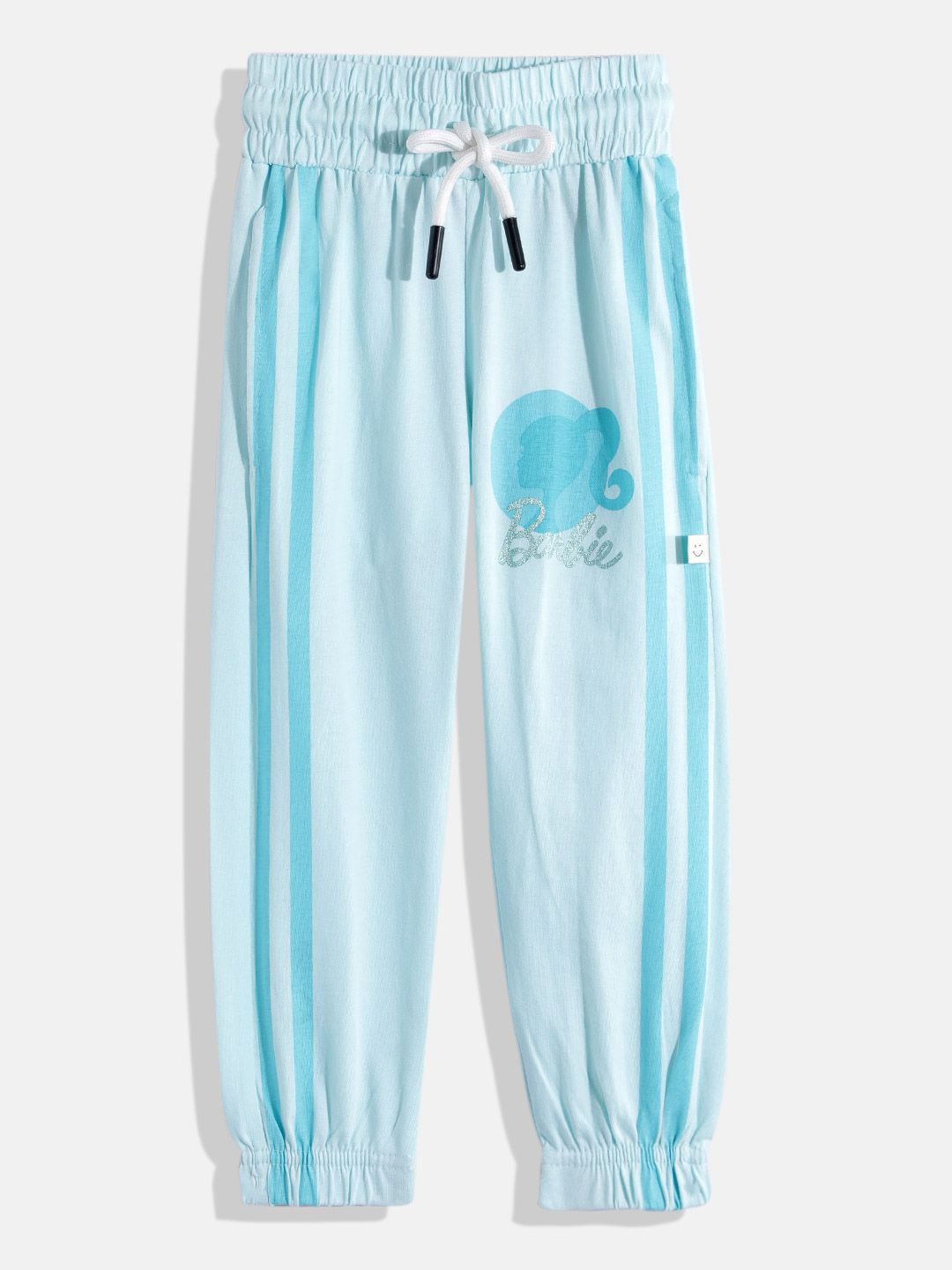 Happy Faces Girls Barbie Printed Pure Cotton  Joggers