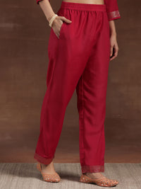 Libas Sequinned Embellished Scoop Neck Straight Kurta With Trousers And Dupatta