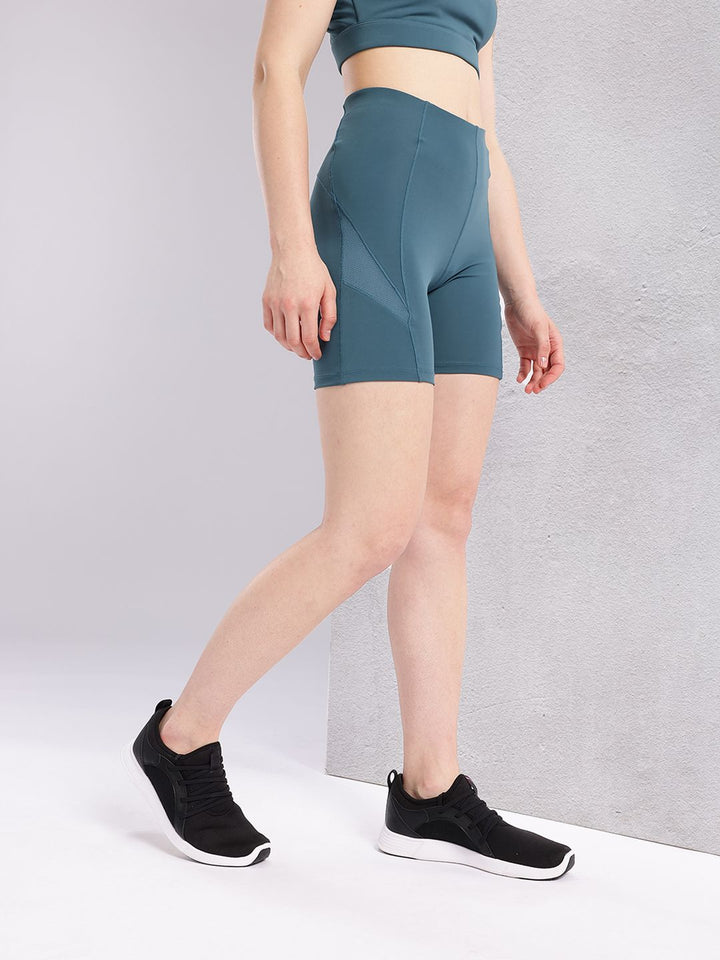 HRX by Hrithik Roshan Women Mid-Rise Above Knee Running Tights with Reflective Elements