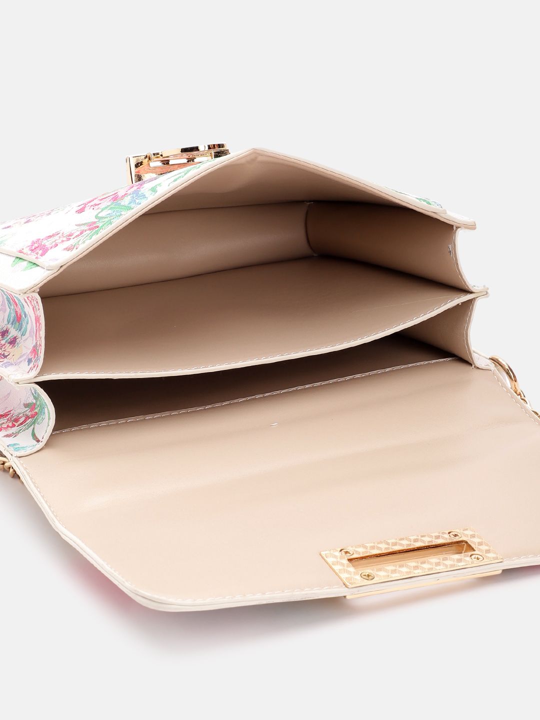 Lino Perros Floral Printed Structured Shoulder Bag