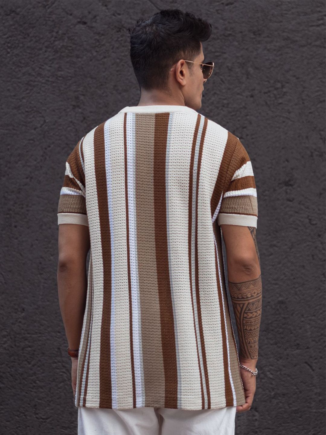 Powerlook Men Striped T-shirt