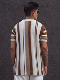 Powerlook Men Striped T-shirt