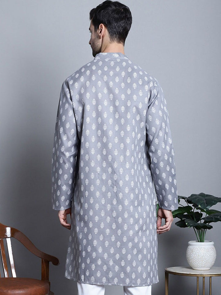 JOMPERS ETHNIC MOTIF CARTED BAND COLTER COTTA KURTA