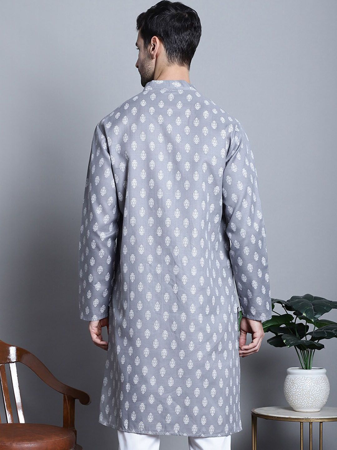 JOMPERS ETHNIC MOTIF CARTED BAND COLTER COTTA KURTA