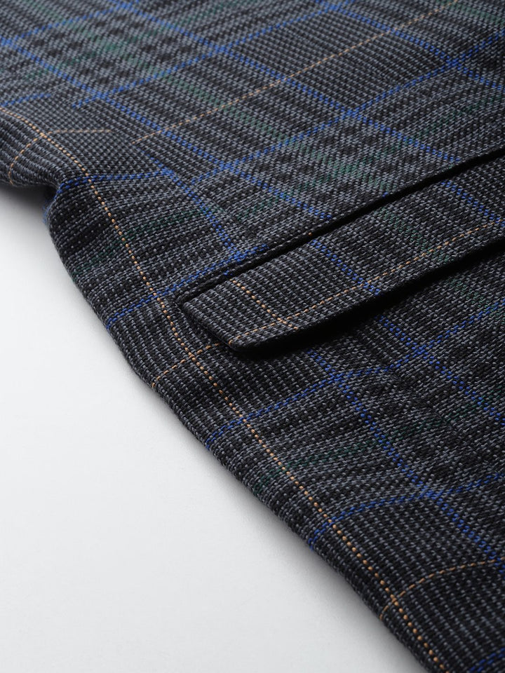 Park Avenue Slim Fit Checked Single-Breasted Blazers