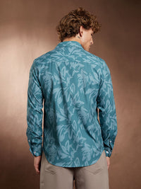 Campus Sutra Floral Printed Spread Collar Long Sleeves Cotton Comfort Shirt
