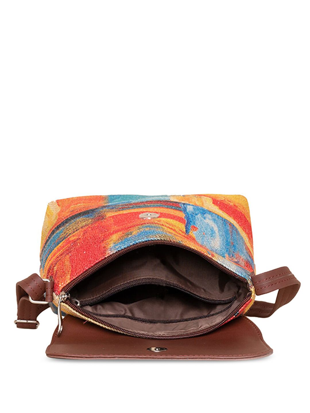 ZOUK Printed Structured Sling Bag
