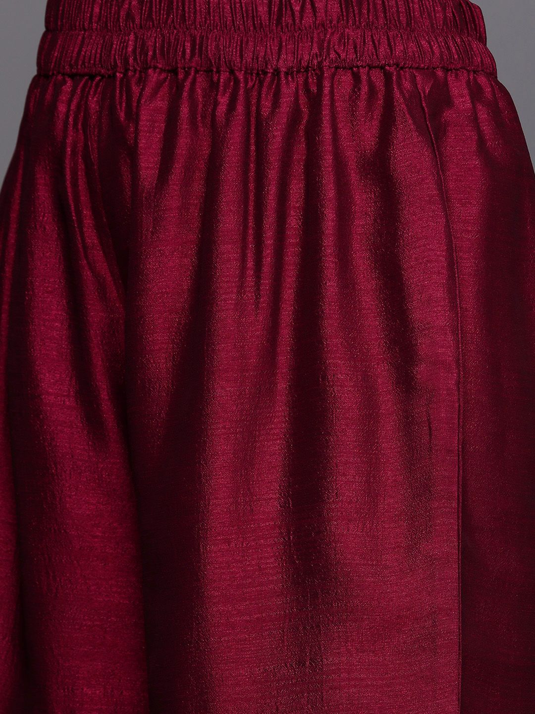 Libas Women Fuchsia Floral Yoke Design Kurta with Sharara & With Dupatta