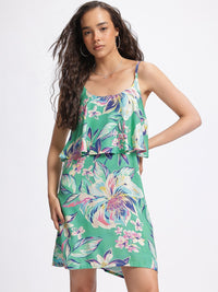 DressBerry Eye-Catching Floralicious Strappy A-Line Mini Dress