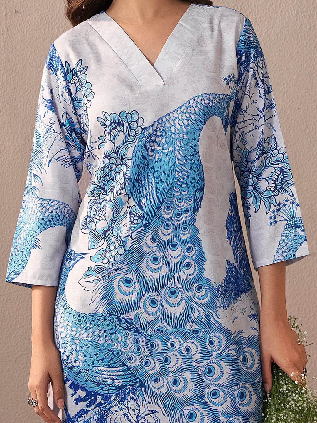 Indo Era Women Floral Printed Regular Kurta with Trousers