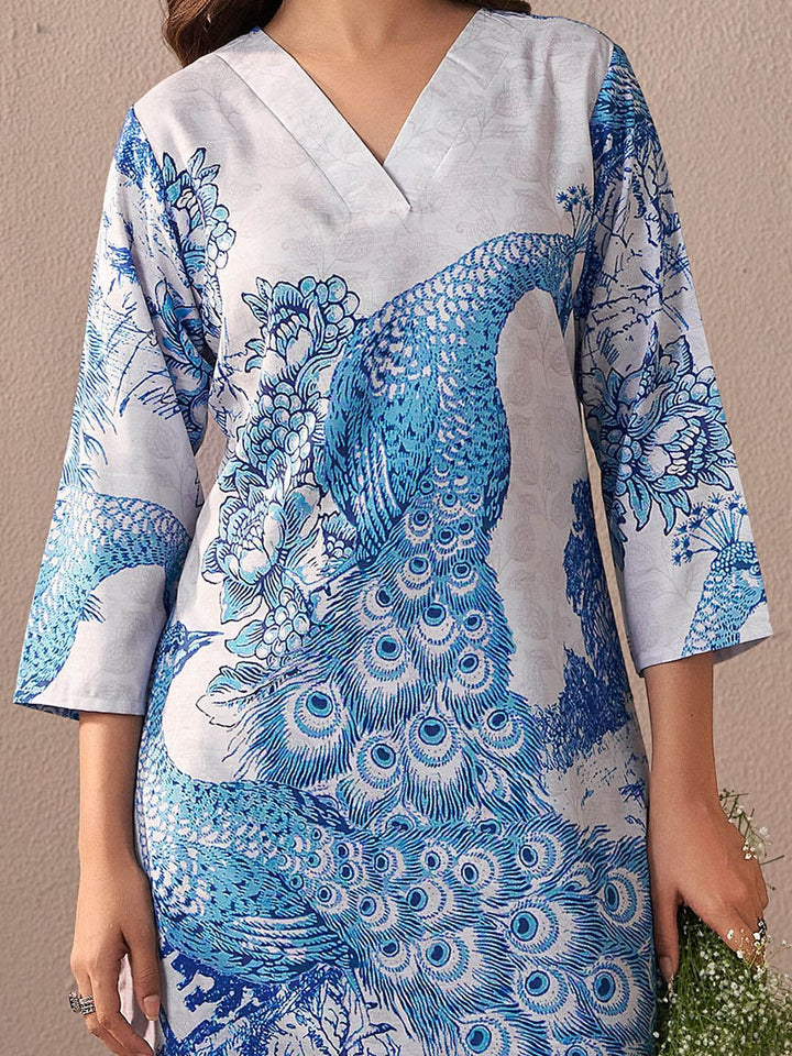 Indo Era Women Floral Printed Regular Kurta with Trousers
