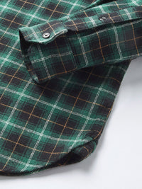 THE BEAR HOUSE Slim Fit Tartan Checked Pure Cotton Casual Shirt