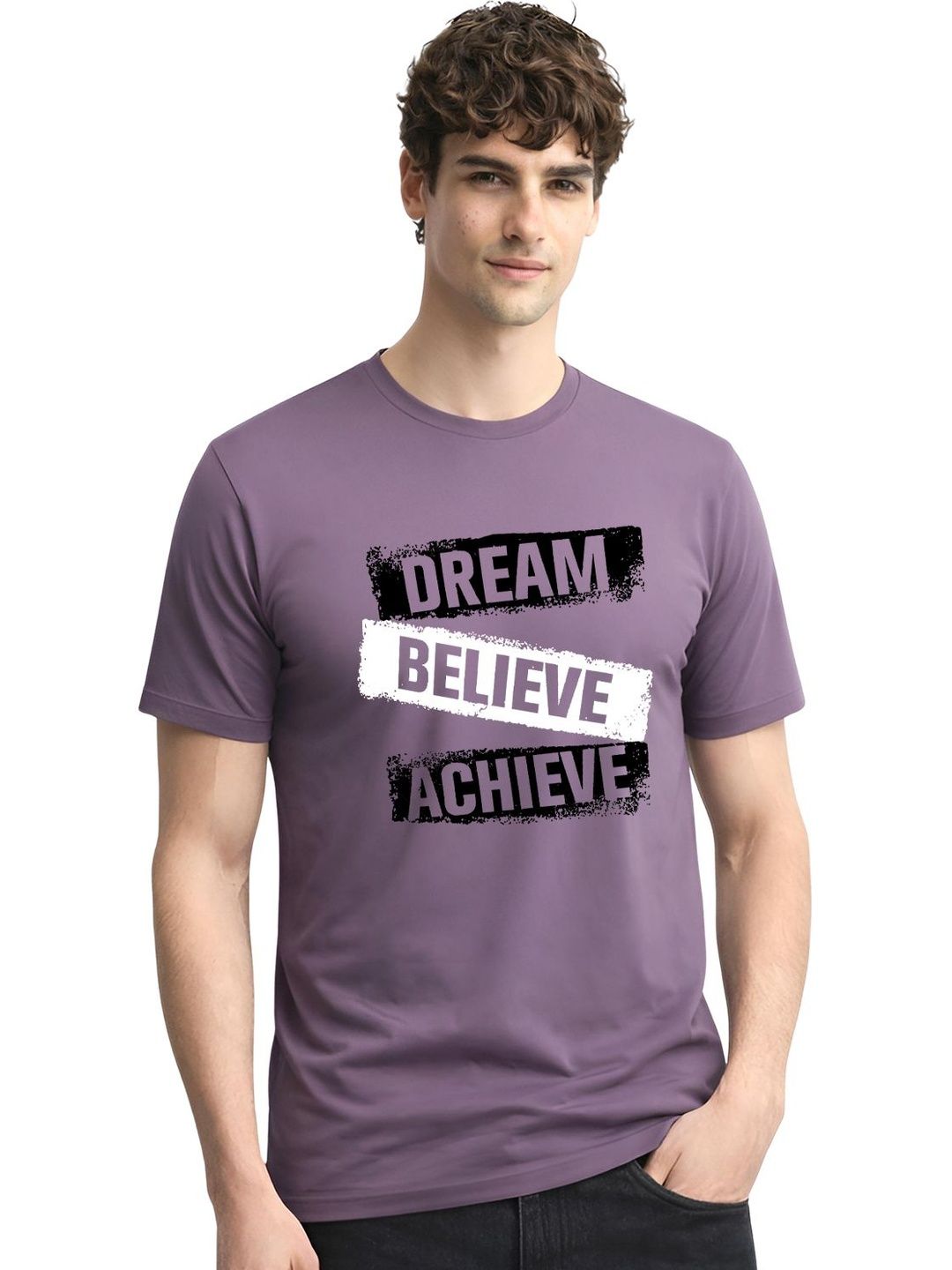 ADRO Men Typography Printed T-shirt