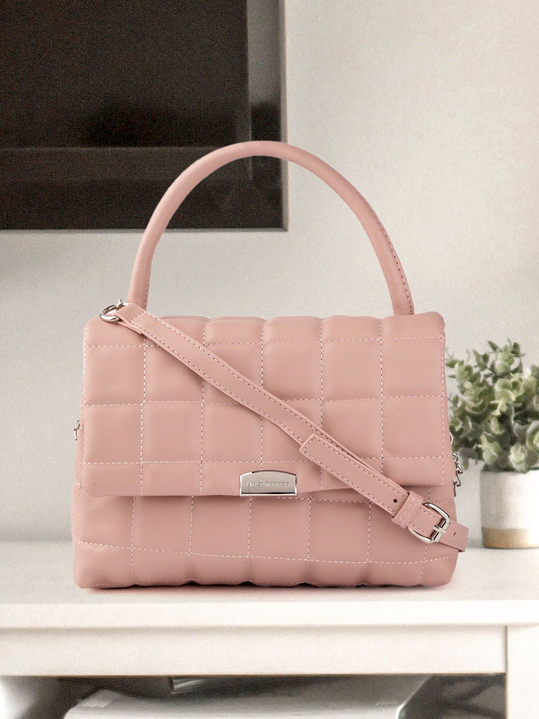 Lino Perros Pink Quilted Satchel